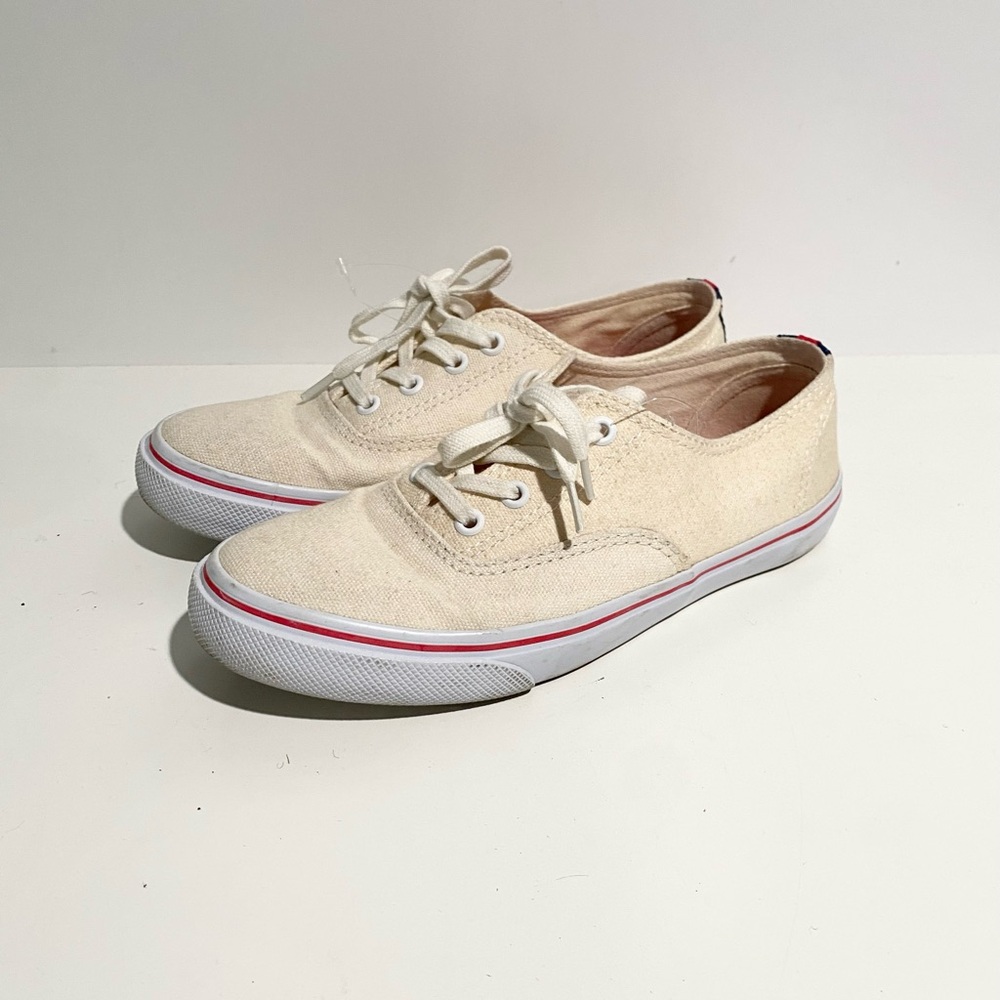 Tory Burch Murray Cream Canvas Sneakers 6.5
